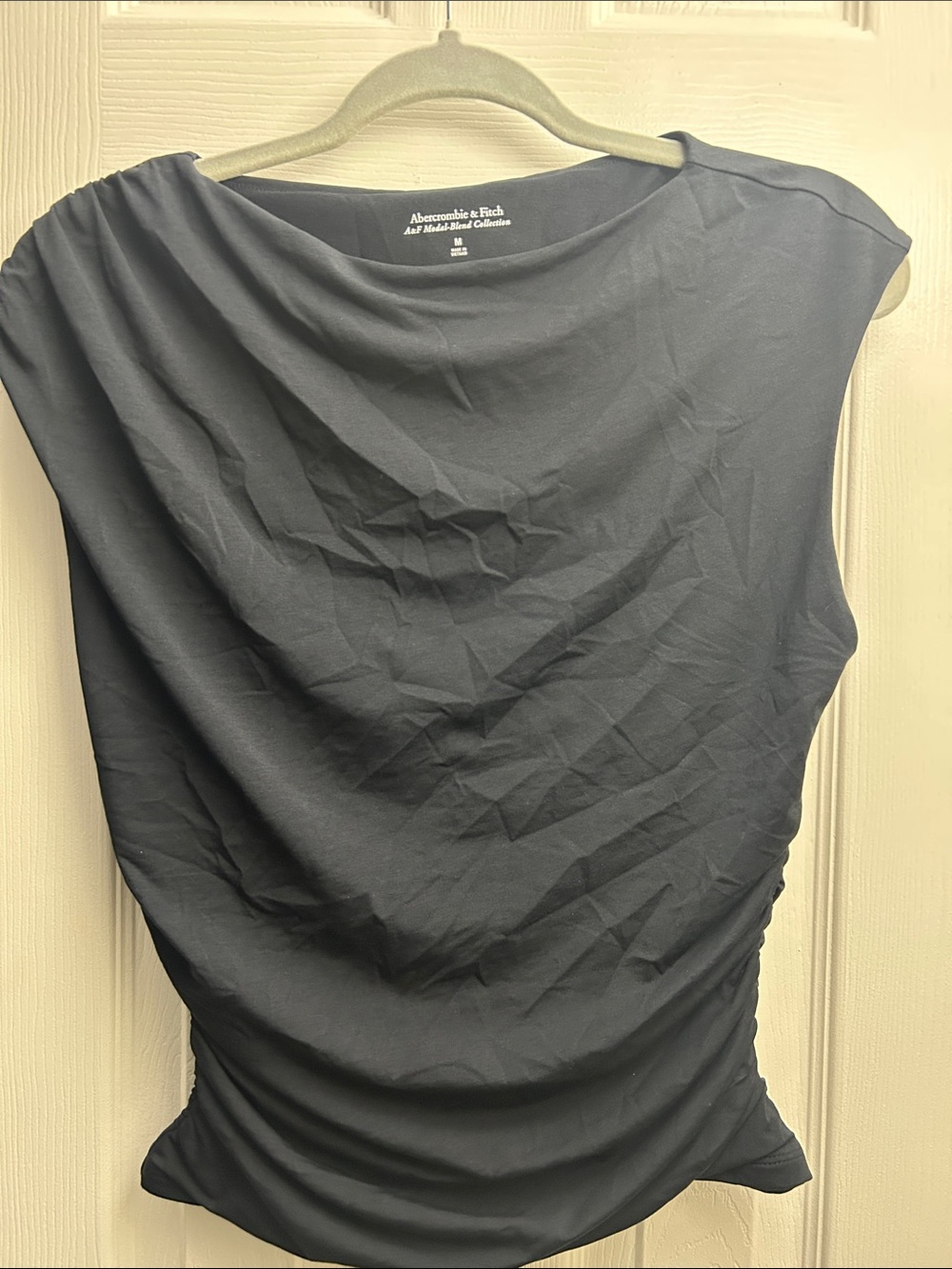 Abercrombie & Fitch  Sleeveless Ruched Drape Tank